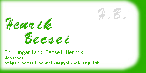 henrik becsei business card